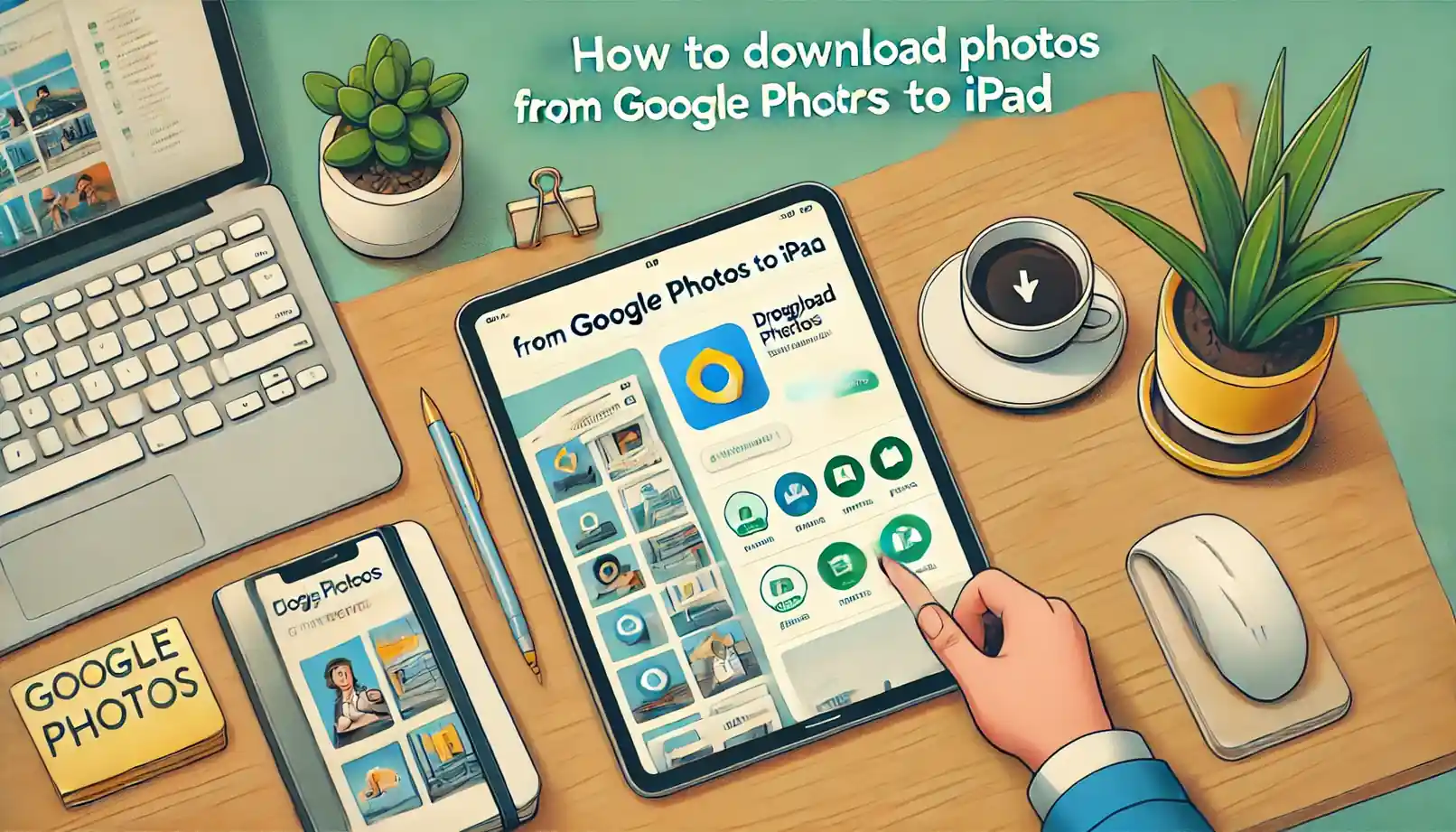Download Photos from Google Photos to iPad