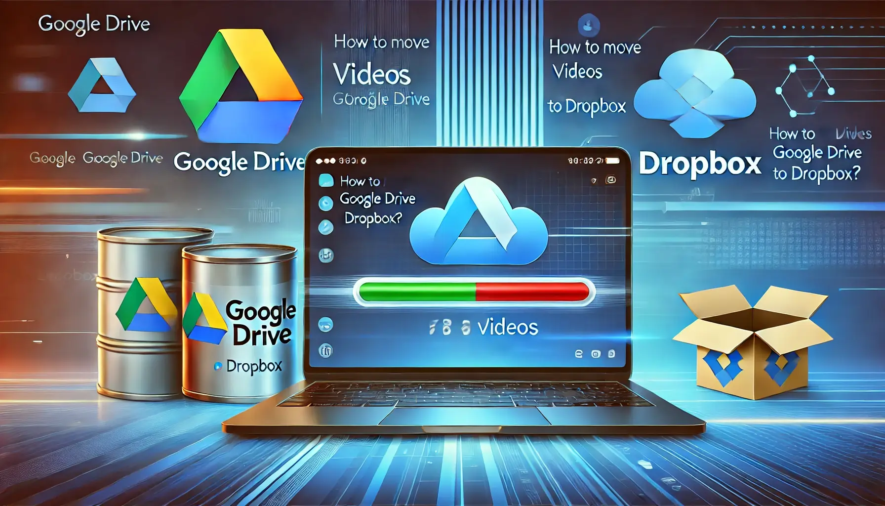 How to move videos from Google Drive to Dropbox